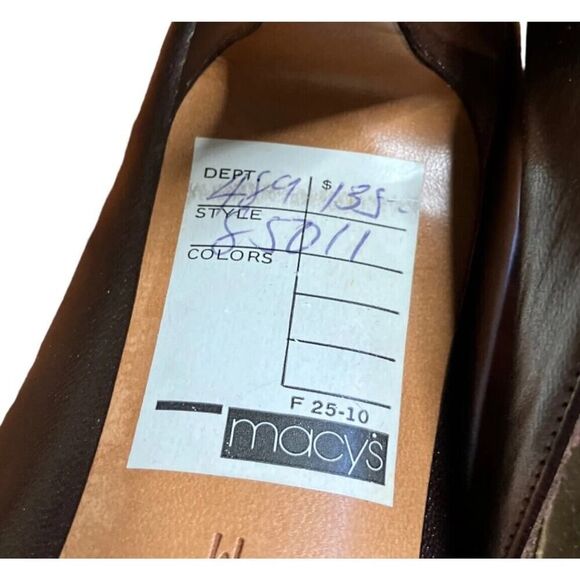 Anne Klein Couture Designer Heels Vintage Metallic Brown Pumps Made Italy 6.5M - Picture 12 of 12